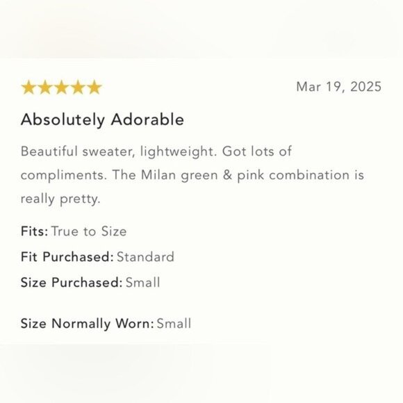 NWT Size S -  Anthropologie 100% Cashmere Milan Sweater in Green (NWT US$ 180) - Picture 4 of 16